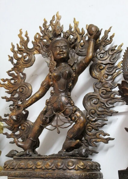 

bir 005221 25" Tibet Buddhism Bronze Buddhism Tantra Vajrayogini Vajravarahi Buddha Statue