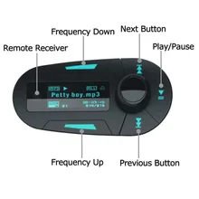 Nuevo Kit Car MP3 Mucsic Reproductor Inalámbrico Transmisor FM Radio Modulador Con USB MMC + Control Remoto