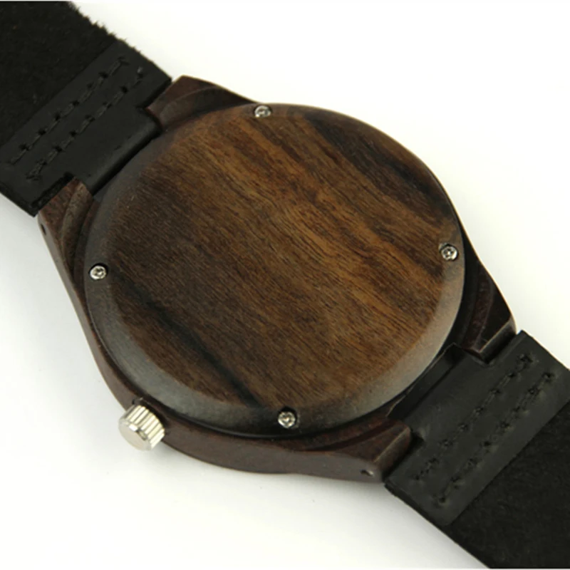 Мужские наручные часы SIHAIXIN Reloj Hombre роскошные черные из бамбукового дерева