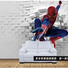 Пользовательские papel де parede infantil, Человек-паук для детской комнаты гостиной фон стены винил, который papel де parede