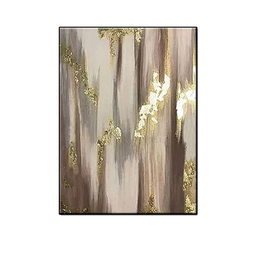 

Hand Painted Wall Art Picture Abstract Gold Landscape Oil Painting Wall Art Picture For Living Room Home Decor No Framed