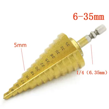 

Hex Shank Straight Groove Step Pagoda Drill Step Drill Bit Reaming Drill 6-35 Iron Plate Aluminum Plate Drilling
