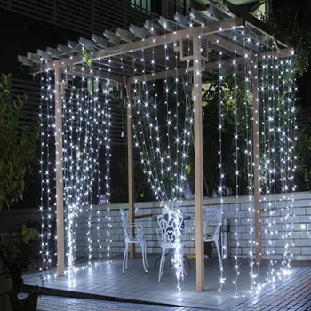 

300 Bulbs 3Mx3M LED Curtain String Fairy Lights Lamp 8 Modes Display Outdoor Indoor Decoration For Christmas New Year Wedding