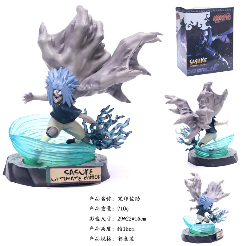 Экшн фигурка из ПВХ Учиха Саске против Наруто Susanoo Blue Nirvana Thunder проклятие второй