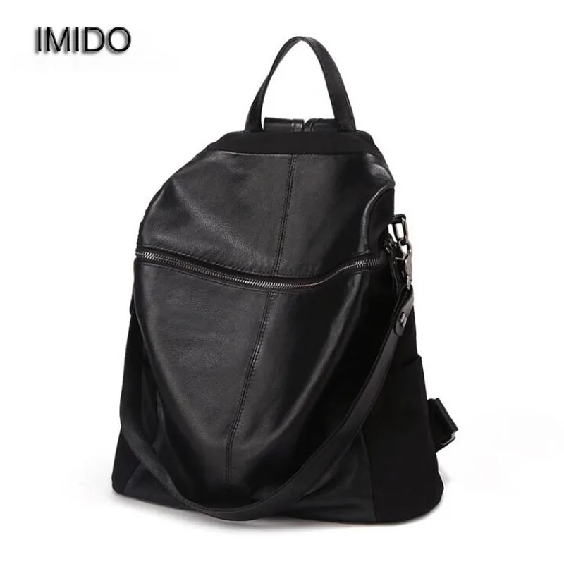 IMIDO 2017 New Brand design oxford leather backpacks women bags travel backbag safe casual shoulder backpack