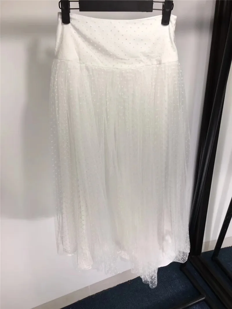 White Skirts FOMOLAYIME Лето юбки для женщин Высокая мода для пляжные однотонные - Цвет: White Skirts