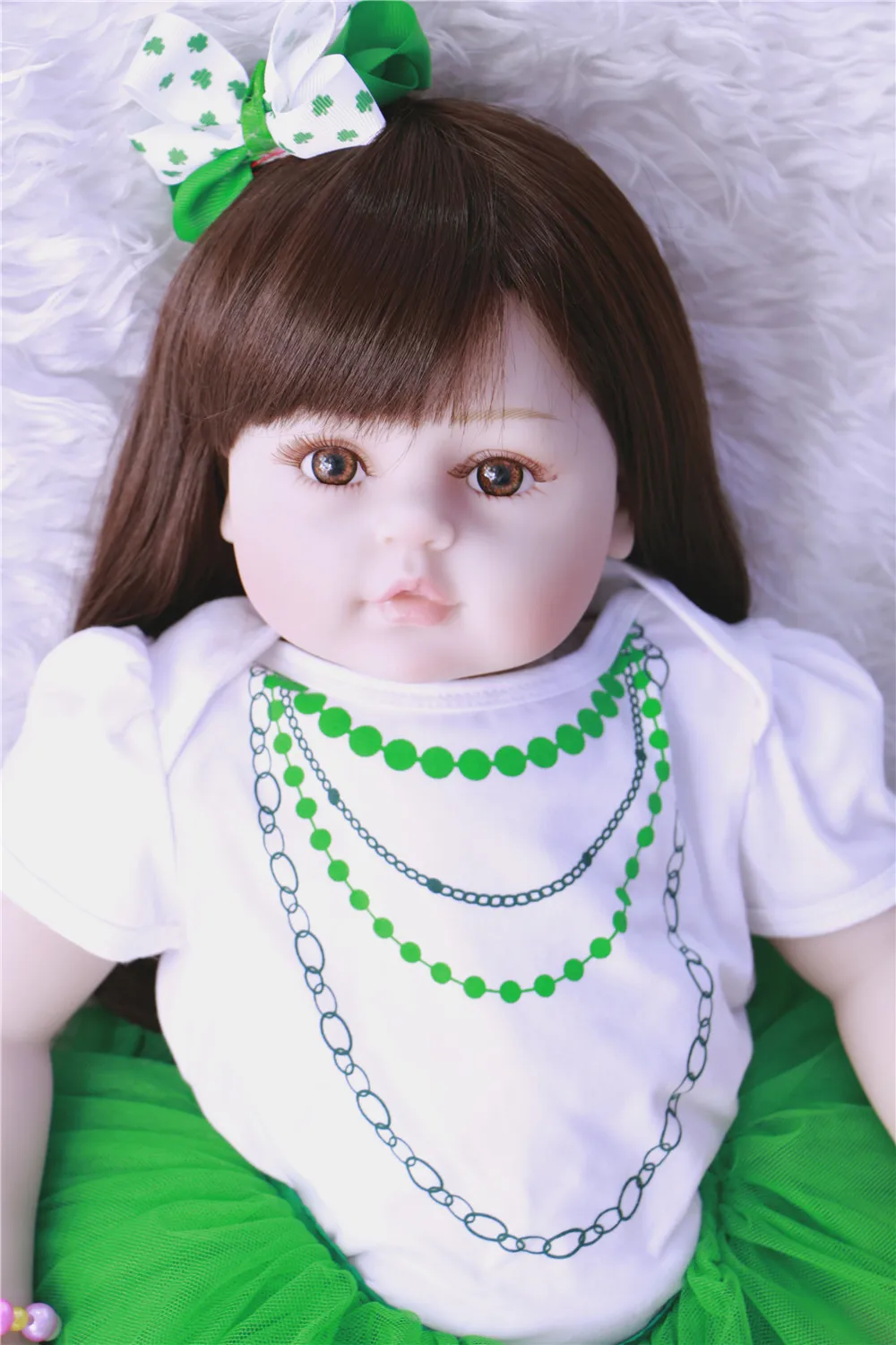 23 "58 см девочка кукла Возрожденный силикон винил дети игровой дом игрушки bebe подарок boneca Возрожденный силикон Возрожденные куклы