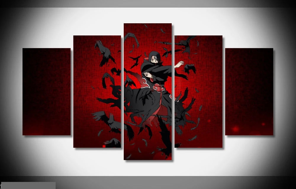 

Artistic originality Itachi uchiha naruto anime print poster canvas in 5 pieces 20x35cmx2,20x45cmx2,20x55cm