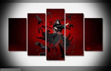 Artistic originality Itachi uchiha naruto anime print poster canvas in 5 pieces 20x35cmx2,20x45cmx2,20x55cm