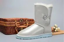 Hot Sale Australia Women Genuine Sheepskin Leather Snow Boots 100% Natural Fur Snow Boots Warm Wool Winter Boots