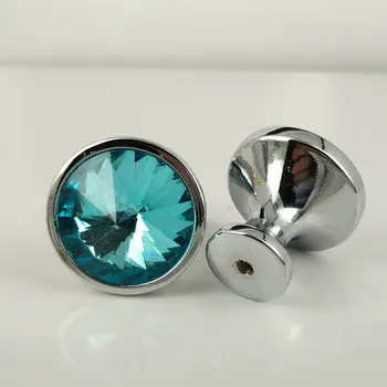 

30mm Diamond Crystal Cupboard Door Knob Kitchen Cabinet Dresser Drawer Wardrobe Pull Handle Home decor