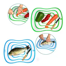 1 шт. Гибкая ультра-тонкая кухонная овощная доска для резки фруктов коврик s m l
