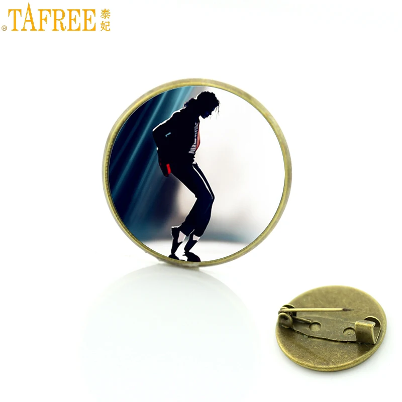 

TAFREE vintage super star Moonwalk badge brooches retro rock singer musician brooch pins music fans jewelry CT08
