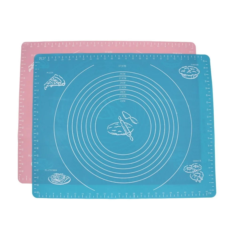 

1pcs Non-Stick Rolling Mats Silicone Baking Mats Sheet Pizza Dough Maker Holder Pastry Tools Kitchen Utensils Baking Accessories