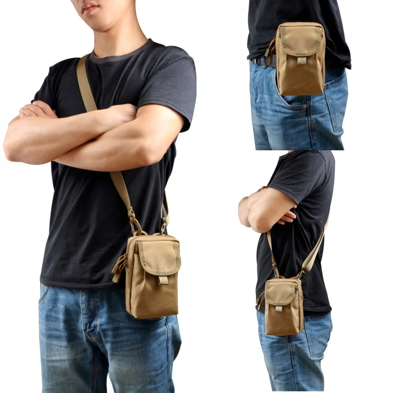 

Military Molle Tactical Waist Pouch Shoulder Bag Outdoor Sports Running Phone Case EDC Tool Camping Hiking Hunting Bags
