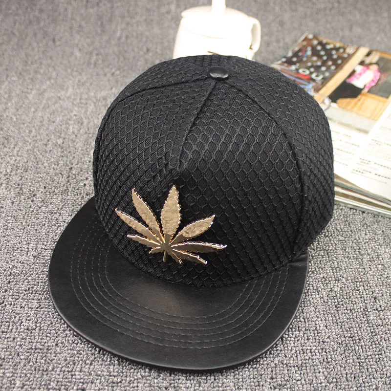 Новая европейская и американский клен лист плоская шапка с сеткой уличная хипстерская хип-хоп шляпа хип-хоп скейтборд шапки модные snapback шапки