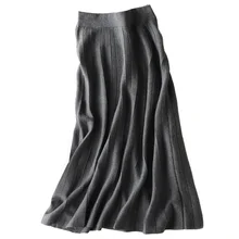 Осенние и зимние шерстяные юбки, однотонные, простые, теплые, дышащие, мягкие, Shu Новинка