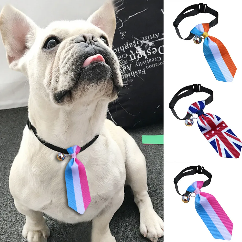 

Lot Dog Cat Animal Flag Tie Pet Adjustable Neck Tie Pet Decoration Collar