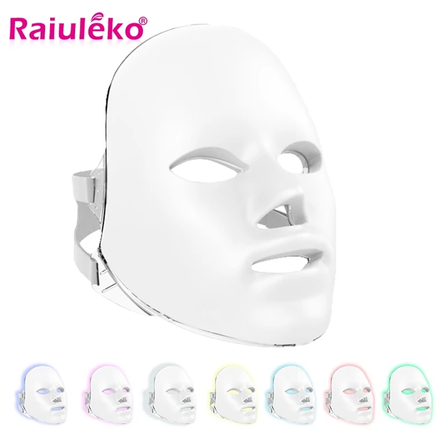 US $18.83  Led Mask Facial Beauty Ultralight Version Photon LED Therapy 7 Colors Light Skin Care Rejuvenation 