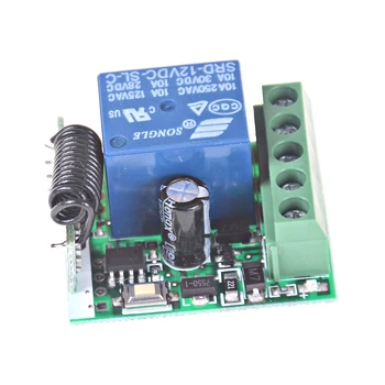 

DC 12V 1CH 433MHz RF Wireless Remote Control Switch Relay RF Receiver Module For 433MHz Transmitter Learning Button Diy