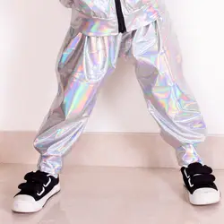 2018 Новая модная детская одежда взрослых шаровары; штаны для хип-хопа пот Штаны сцене, костюмы Детские Джаз флуоресценции Брюки