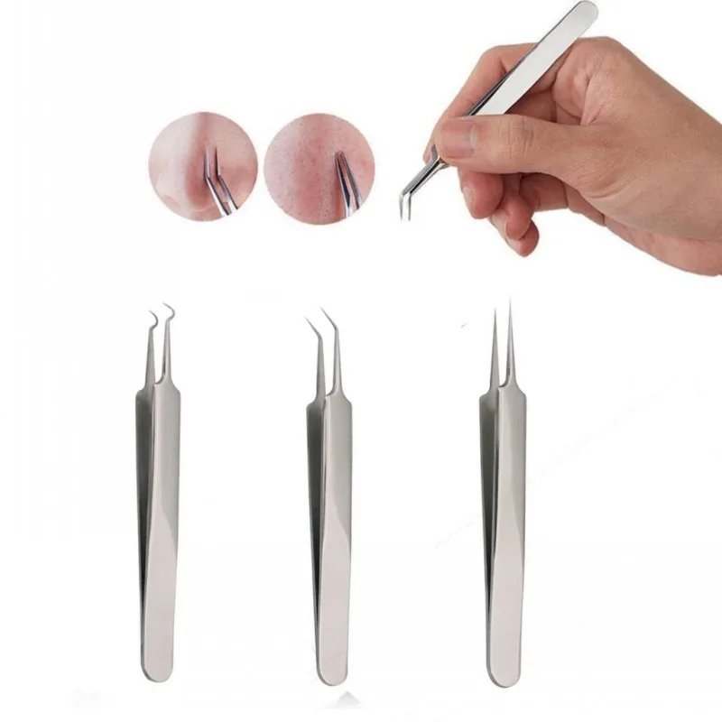 

Blackhead remover 1pc stainless steel blackhead remover tool acne blemish needle pimple spot extractor clip