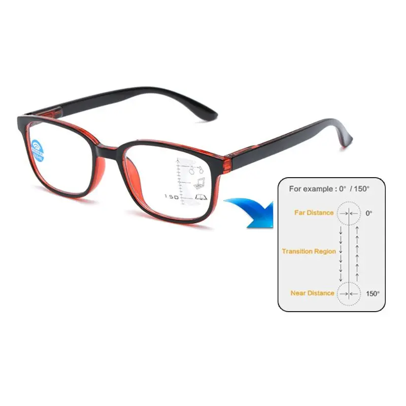 Модные новые 1 шт Анти синий светильник очки для чтения унисекс очки прогрессивные Мультифокальные очки Бизнес Мужчины Женщины+ 1,0~+ 3,5