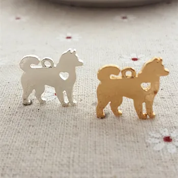 

5pcs High Quality Antique Silver Handmade Animals Akita Dogs Charms Bracelet Charms Necklace Pendants DIY Jewelry Accessories
