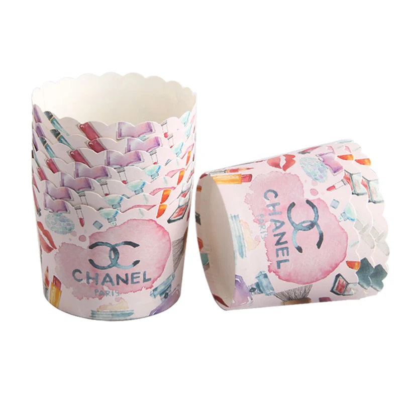 

50pcs Big Size Paris Romantic Cosmetic Red Lips Muffin Paper Cupcake Cups Wrapper Liners for Wedding Birthday Party DIY Baking