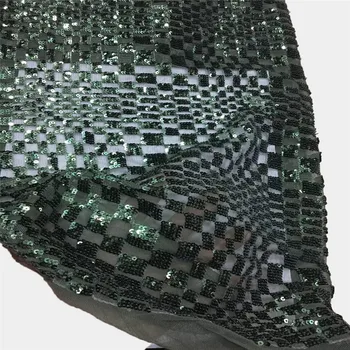

Latest Nigeria French Tulle Wedding Lace Large Sequin African Dress Green Lace Fabric X520-1