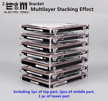 

2.5 Inch Drive SSD Frame Bracket Box Multi Bit Stacking HD Docking Station Base Multilayer Stacking Test Bech Open Air Case