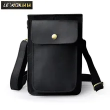 Мода Crazy Horse кожа многофункциональный крюк Crossbody Сумка портсигар " Телефонные Чехлы пояс Сумка 021b