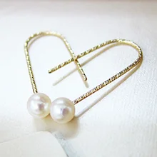 Модные Гламурные женские жемчужные серьги, высокое качество, настоящий пресноводный жемчуг, гипоаллергенный, высокое ювелирное изделие, женские серьги с застежкой