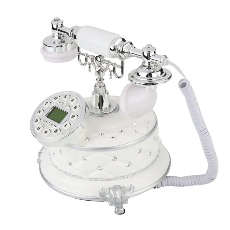 

Landline Retro Vintage Telephone Plate Dial Antique Telephones FSK/DTMFdual system 38 groups of caller ID records