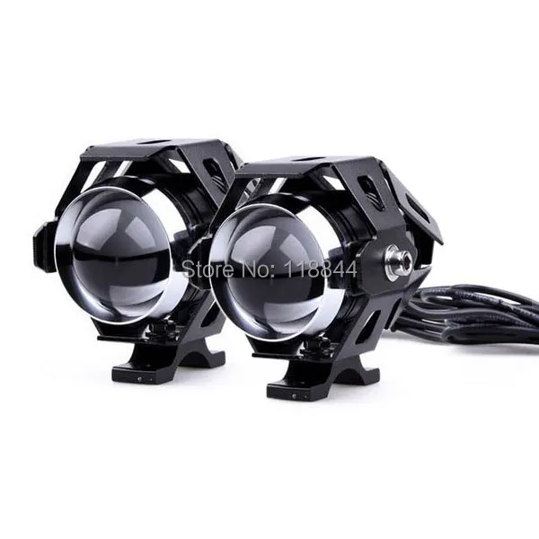 2Pcs 125W Car Motorcycle Bike CREE U5 LED Driving High Power Fog DRL Head Spot Light Lamp Headlight 2200 MA 12V Free Shipping