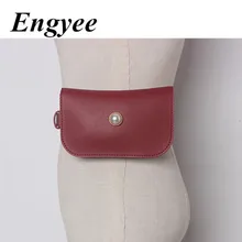 Engyee дизайнер розовый пояс Сумка жемчуг сумки для Для женщин поясная роскошные новые кожаные Деньги поясная сумка дамская мода Фанни пакеты
