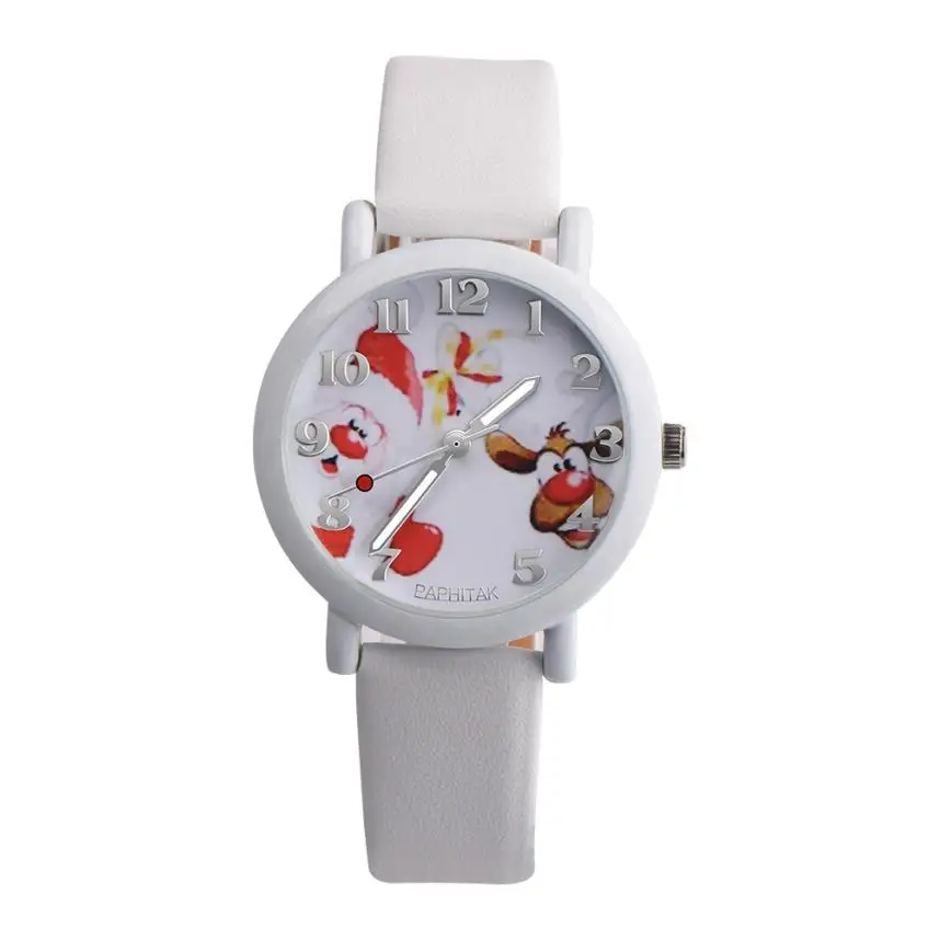 Детские наручные часы с рождественским узором кварцевые аналоговые спортивные модные детские наручные часы для мальчиков и девочек 18Jul14