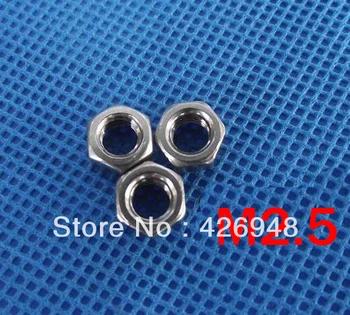 

New 1000pcs M2.5 Stainless steel nylon lock nut SUS304 self locking nut,SS304 Non-slip nuts,DIN985 standard