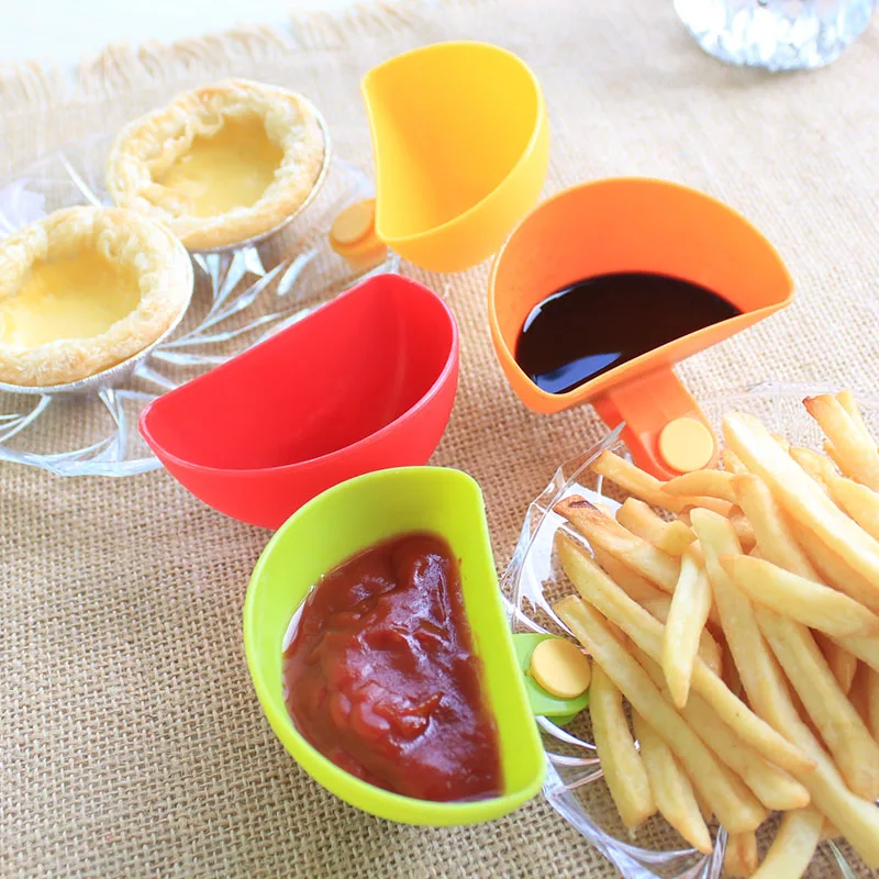 

1pc High Quality Small Clip Seasoning Dish Kitchen Accessories for Condiment Tomato Sauce Salt Vinegar