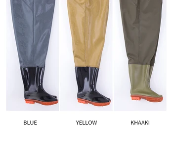 Xingdun men's women Camo waterproof waist waders pants boots Fishing hunting boots suit with chest rubber boot camouflage pant