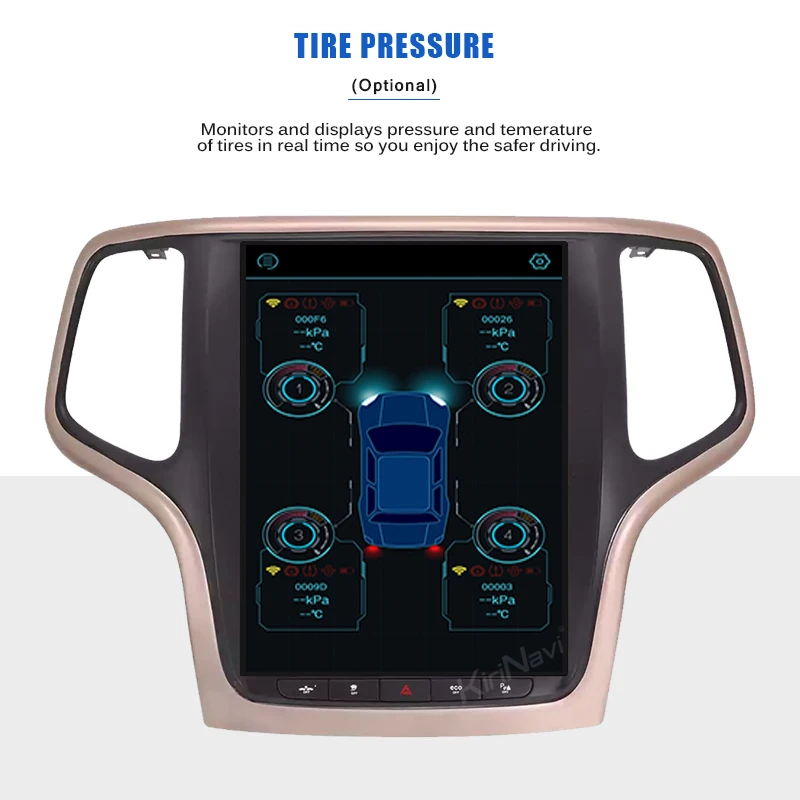 Excellent KiriNavi Vertical Screen Tesla Style Android 8.1 10.4" Car Radio GPS Navigation For JEEP Grand Cherokee Car Dvd Player 2014+ 4G 4