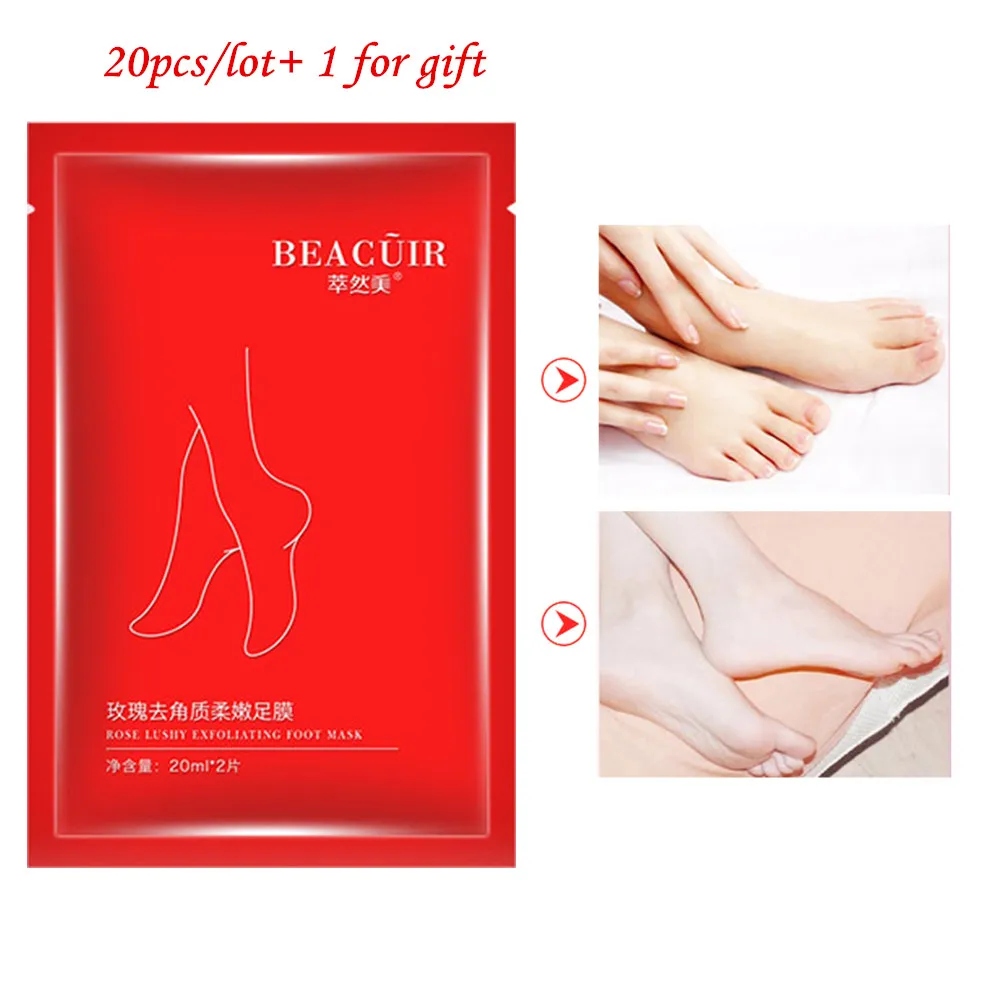

20pcs/lot +1 Pair for Gift Removal Dead Skin Foot Mask Socks for Pedicure Foot Peel Mask Whitening Foot Skin Mask Dorpship TSLM2