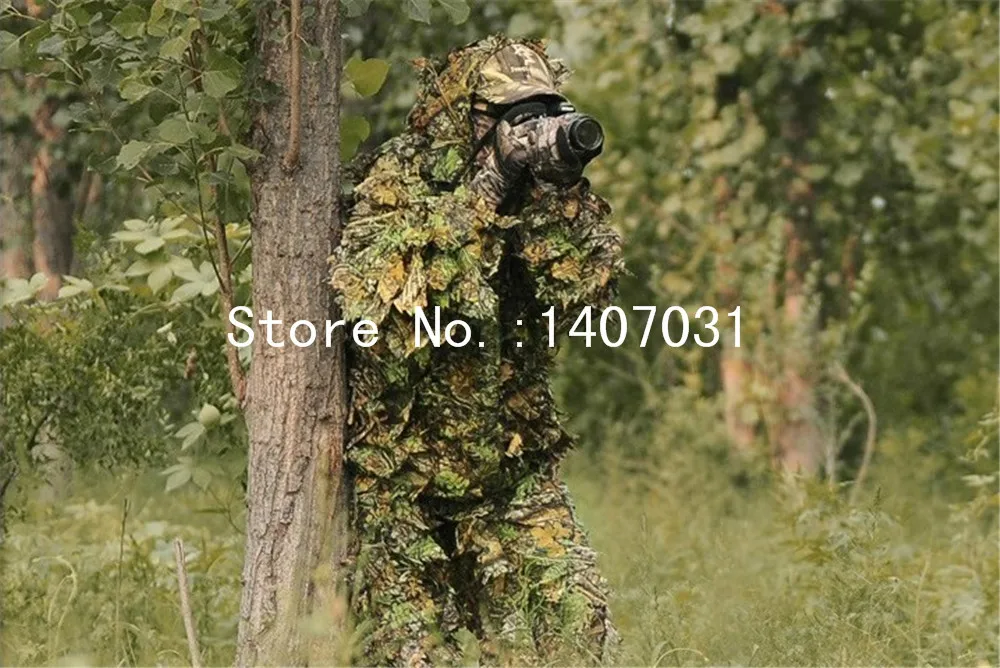 Prix pour Nouveau 3D feuille d'érable Costumes Ghillie Bionic Chasse vêtements Yowie sniper Camouflage Vêtements veste et pantalon plus-taille pour grand homme Prix pour Nouveau 3D feuille d'érable Costumes Ghillie Bionic Chasse vêtements Yowie sniper Camouflage Vêtements veste et pantalon plus-taille pour grand homme