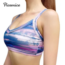 Picemice без косточек дышащие Бесшовные стрейч 3/4 стакана тренажерный зал Для женщин Фитнес Running крестообразная шнуровка упражнения йоги высокое Класс спортивный бюстгальтер