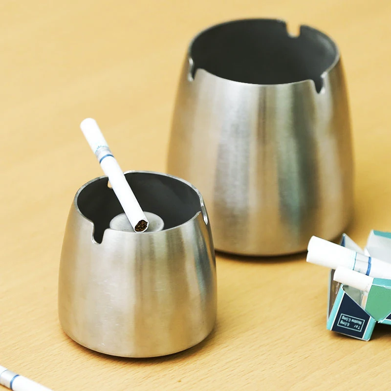 Stainless steel ashtray with smoke column Bar KTV thickening creative