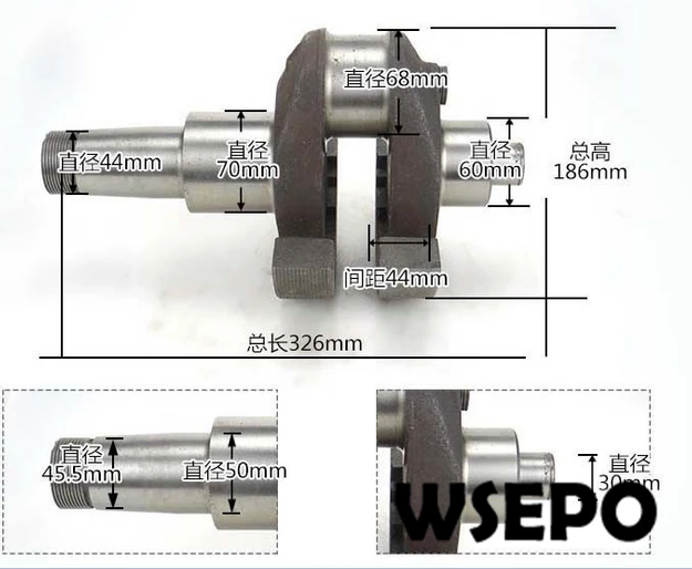 Oem Quality! Crankshaft For Zs1115 4 Stroke Small Water Cooled Diesel