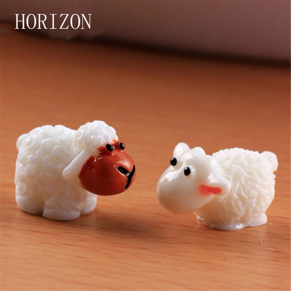 2 pcs Set kawaii sheep Swan fairy home micro garden decoration moss font b doll b