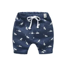 Детские шорты с принтом машины летние шорты для мальчиков шаровары для малышей, штаны