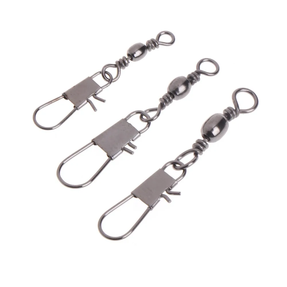 

50 Pcs/Bag Fishing Swivel B Shaped Rings Quick Connector Gear Tackle Accessories