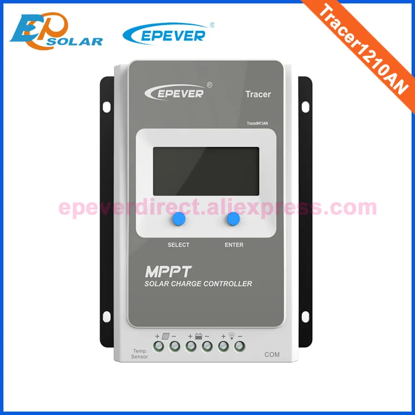 

10A 10amp MPPT EPSolar/EPEVER Solar Battery Charger Controller Tracer1210AN LCD Screen 12v/24v Auto work solar system